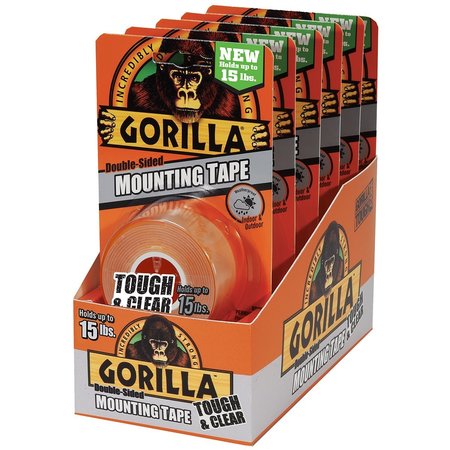 Gorilla Glue 1"x60" Tough & Clear Mounting Tape Roll 6065001
